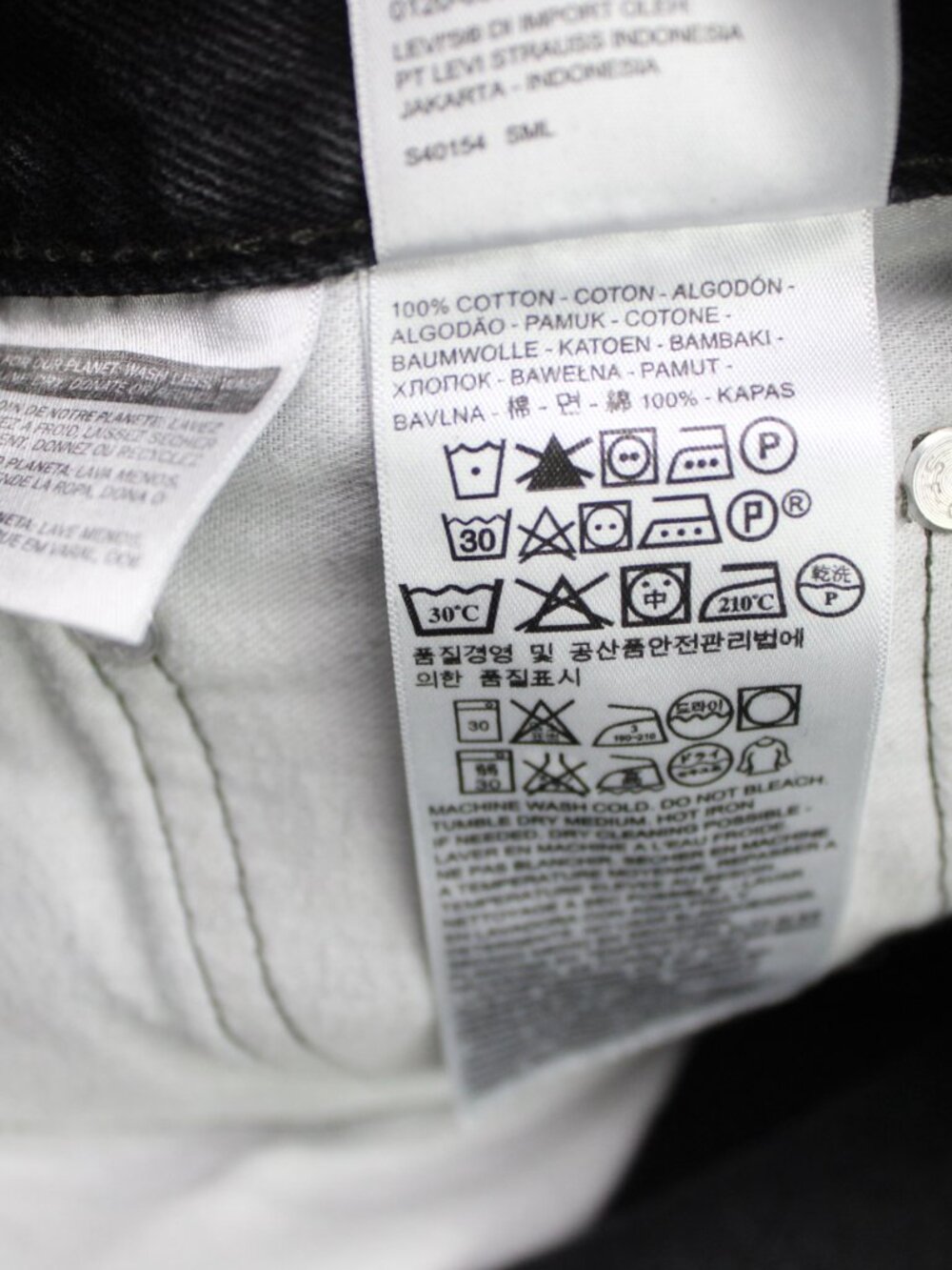 Levi's 550 Jeans Mens 36x32 Black Relaxed Fit 100% Cotton 5-Pocket Denim Y2K - Picture 12 of 14